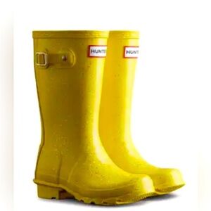 Hunter Glitter Yellow Boots
